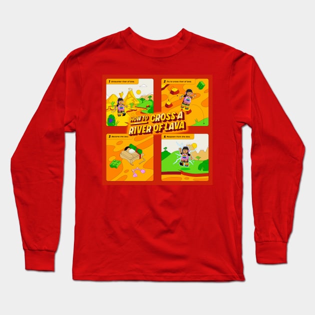 Lego Fortnite HOW TO CROSS A RIVER OF LAVA! Long Sleeve T-Shirt by BURBS